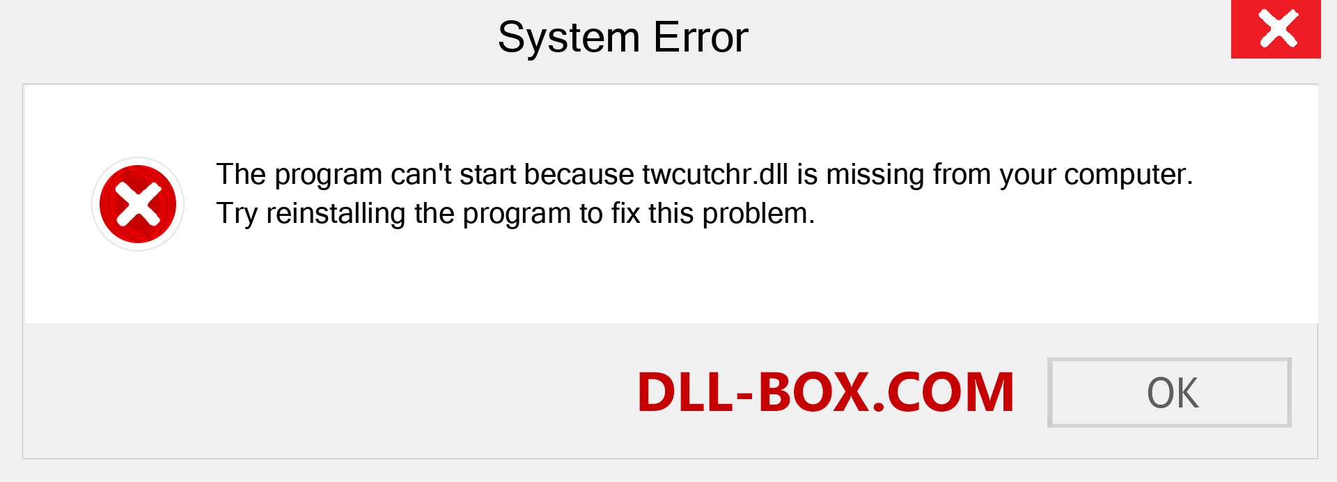  twcutchr.dll file is missing?. Download for Windows 7, 8, 10 - Fix  twcutchr dll Missing Error on Windows, photos, images